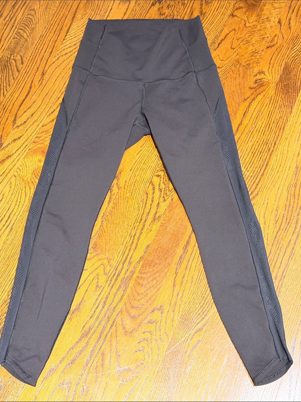 lululemon athletica Black High-Waist Mesh-Panel Leggings